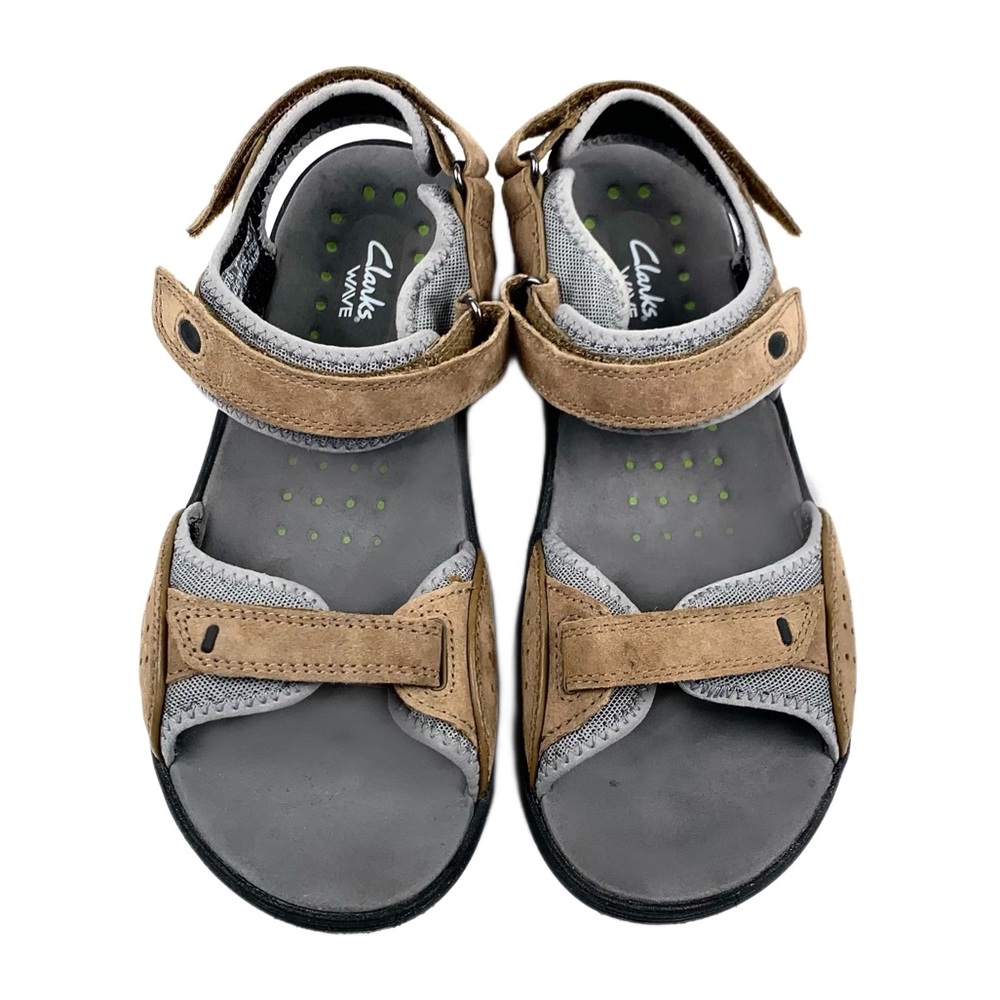 Clarks Womens Brown Suede Trail Sandals Size 9